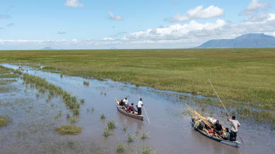 Ferrying people across the northern side of Lake Chilwa