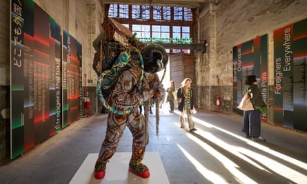 Yinka Shonibare’s Refugee Astronaut at Venice Biennale.