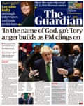 Guardian front page, 20 January 2022