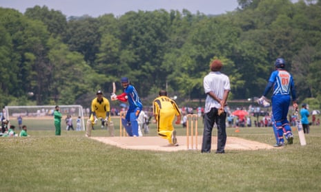 Cricketers play in the Bronx in New York City. The game is popular in immigrant communities in the US