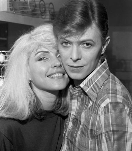 Debbie Harry with David Bowie, backstage during the 1977 Idiot Tour.