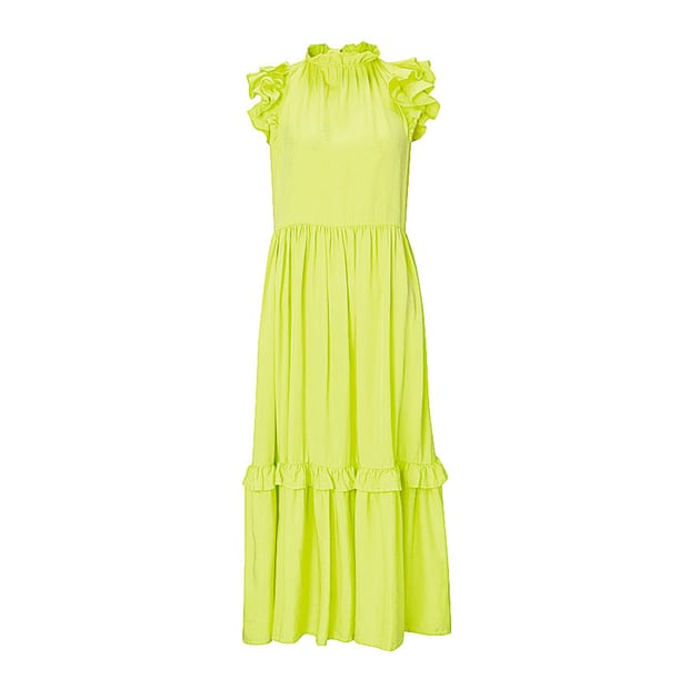 Citrus sleeveless dress with ruffles, two weeks £31