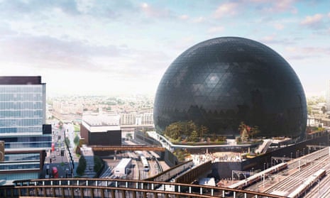 MSG Sphere, a planned concert venue for Stratford, east London
