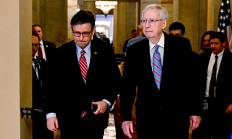 Republicans set to block vote on Ukraine and Israel aid as they press for stricter border policies – US politics live