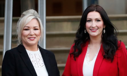 Michelle O’Neill and Emma Little-Pengelly standing side by side