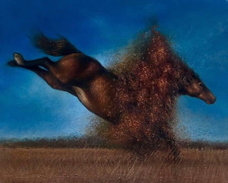 Abstract painting of a horse