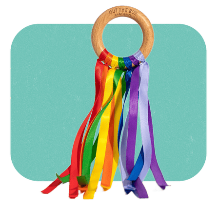The Little Sensory Bag Co. Rainbow Sensory Ribbon Ring