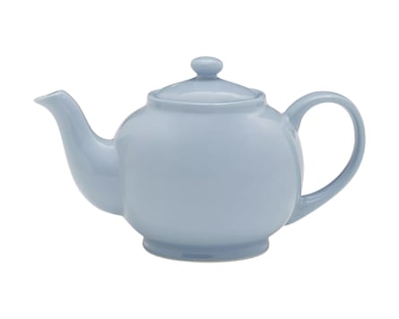 1.1L John Lewis Fine China teapot in Celeste Blue.