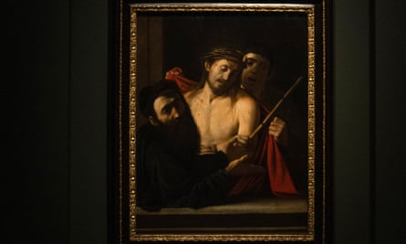 The restored Ecce Homo on display at the Prado