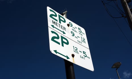 A generic parking sign