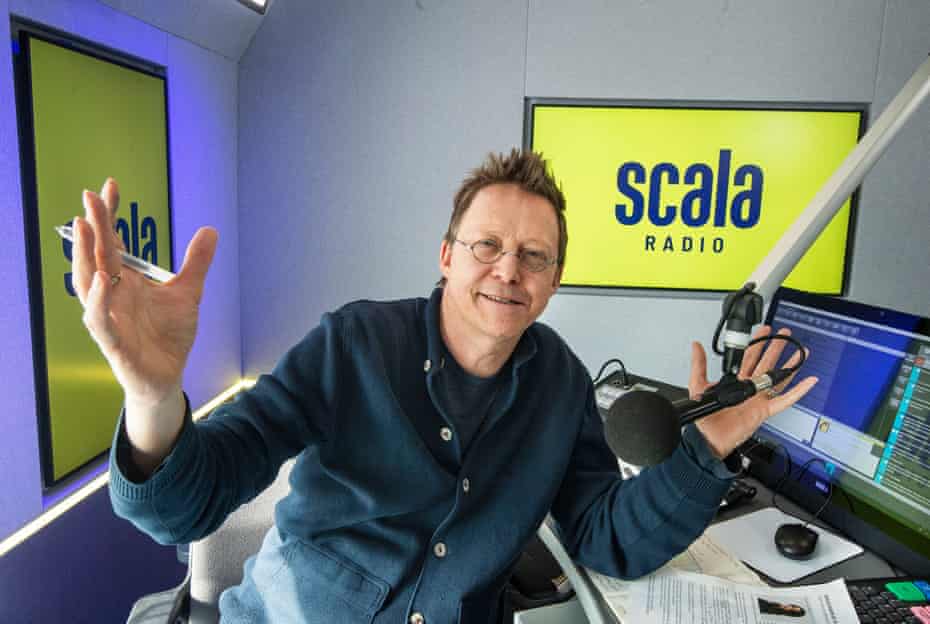 Bringing his listeners with him… Simon Mayo at Scala Radio last week. 