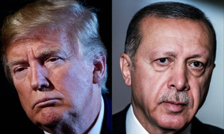 The US president, Donald Trump, and Turkey’s president, Recep Tayyip Erdogan.