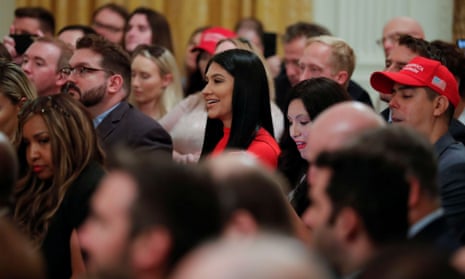 Donald Trump’s social media summit with prominent conservative social media figures in the East Room of the White House 11 July 2019. 