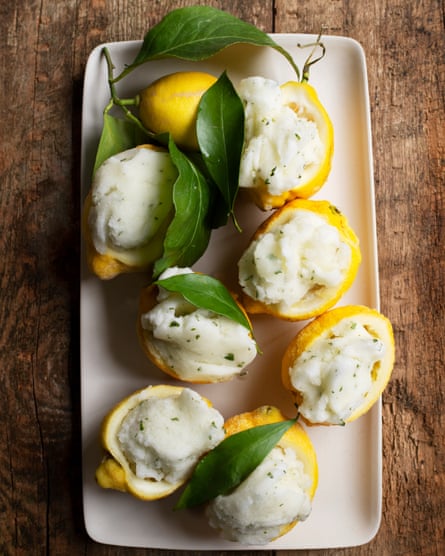 Small pleasures: mint and lemon sorbet.