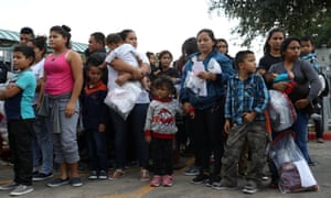 Undocumented immigrant families are released from detention at a bus depot in McAllen, Texas Monday. 3500.jpg?w=300&q=55&auto=format&usm=12&f