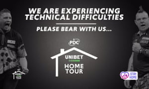 Technical problems were never far away during Darts At Home.