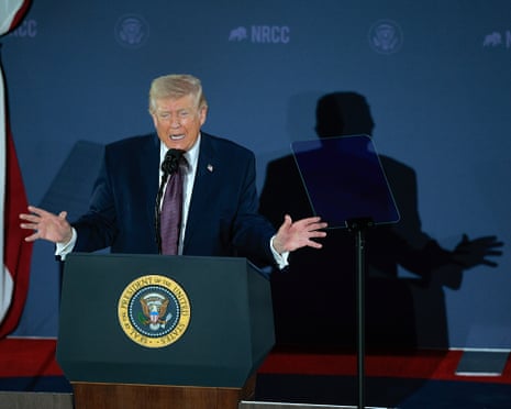 Donald Trump attends the National Republican Congressional Committee’s annual fundraising dinner at Union Station on 25 March in Washington DC.