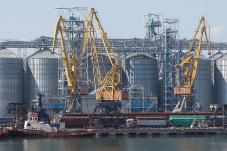A grain terminal at the seaport in Odesa.