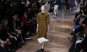A model presents a creation for Christian Dior