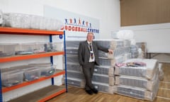 Mark Tilling, the headteacher of High Tunstall College of Science in Hartlepool, with some of the free beds