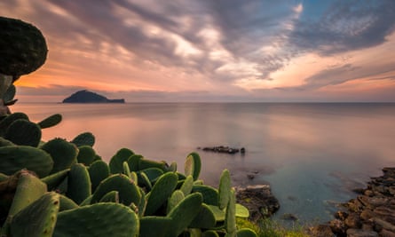 The island of Gallinara sits off Alassio, to the north-east.