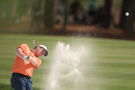 Robert MacIntyre hits out of a bunker at the Players Championship