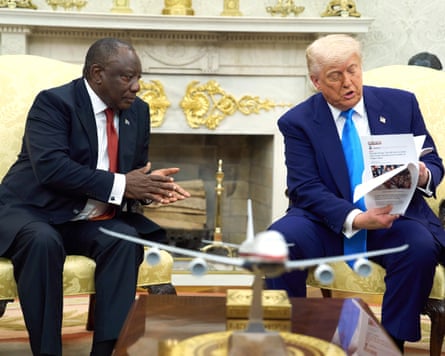 Trump and Ramaphosa in the Oval Office of the White House