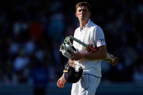 England's Zak Crawley walks off after being dismissed on day one of the first Test against Ireland at Lord's.