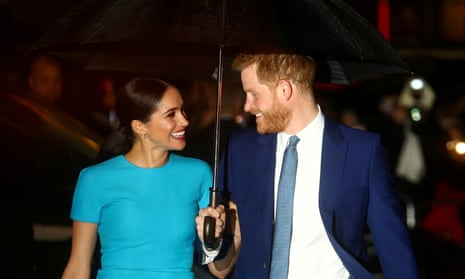 Meghan, Duchess of Sussex, and Prince Harry at the Endeavour Fund awards in March 2020