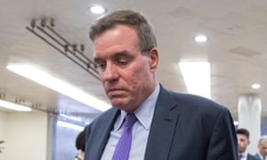 Mark Warner on Capitol Hill. The senator has introduced new regulation that would require companies to disclose who is behind political advertising. 