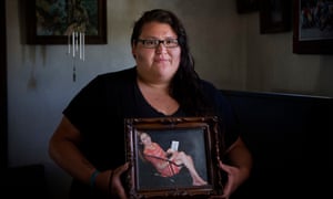 Kimberly Loring<br>File - In this July 13, 2018, file photo, Kimberly Loring holds a photo of her sister, Ashley HeavyRunner Loring, who went missing on the Blackfeet Indian Reservation as she stands in her grandmother's home in Browning, Mont. Loring, the sister of a missing Blackfeet woman in Montana is expressing frustration over police's initial response to her loved one's disappearance, telling U.S. senators in prepared testimony Wednesday, Dec. 12, 2018, that "dysfunctional" investigations into missing persons cases have troubled numerous Native American families. (AP Photo/David Goldman, File)