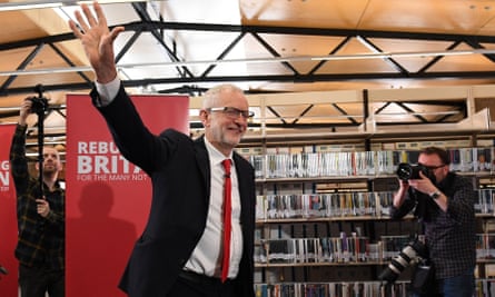 Jeremy Corbyn launches Labour’s European election campaign in Chatham, Kent, on 9 May.