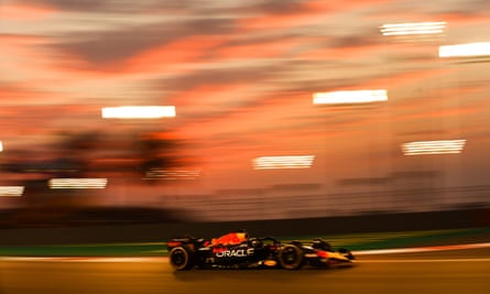 Max Verstappen races around the circuit in Abu Dhabi.