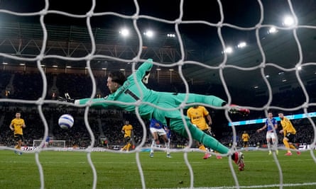 Jack Harrison opens the scoring for Everton against Wolves