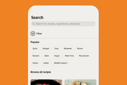 enhanced search on the Feast app