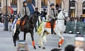 Kendall Jenner and Gigi Hadid ride horses on the runway
