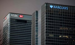 Barclays and HSBS bank premises, London