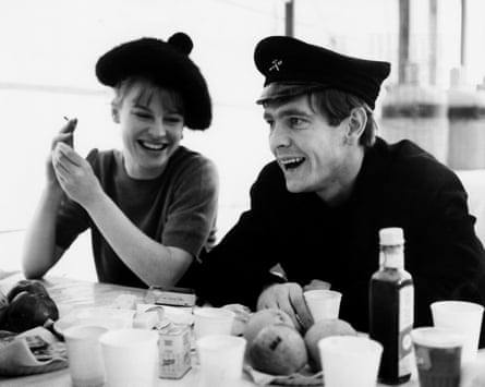 Julie Christie and Tom Courtenay on set.