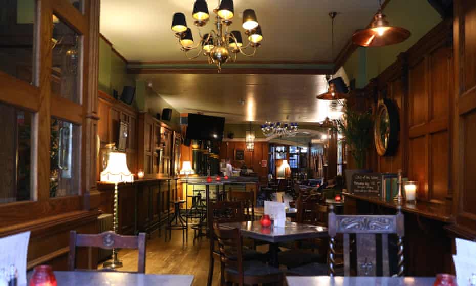 An empty pub in Whitehall