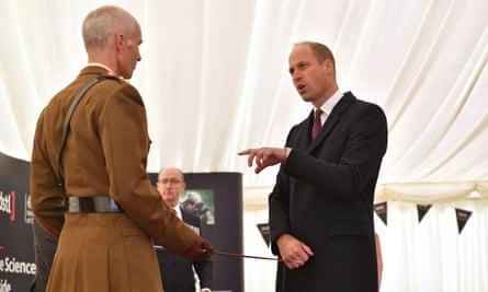 Prince William presents Col Mike Duff with the Firmin Sword of Peace for the department’s work on the novichok incident.