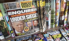 An issue of the National Enquirer featuring President Donald Trump.