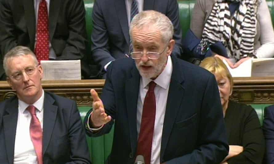 Labour leader Jeremy Corbyn address the House of Commons on the EU deal.