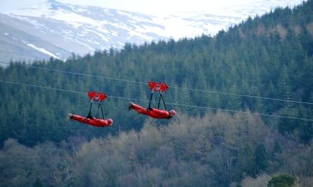 Penrhyn Quarry, Gwynedd, north Wales, is home to the fastest zip wire in the world