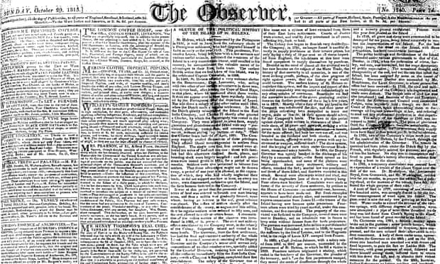 The Observer, 29 October 1815.