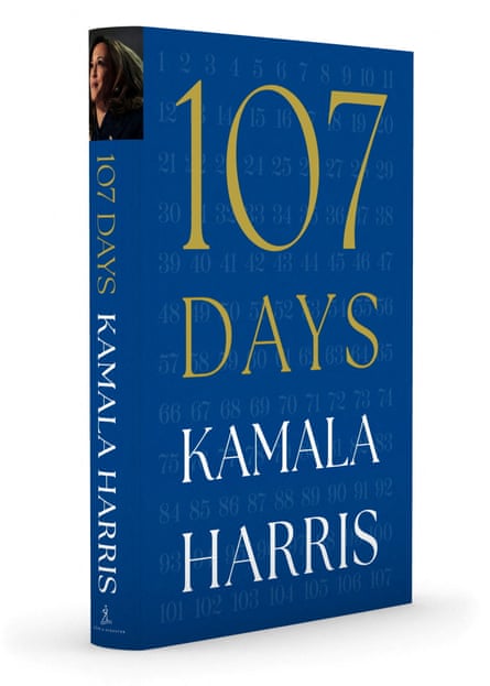 Image of book against plain white background, plain blue cover with title and name, and same on spine along with small photo of Harris at top