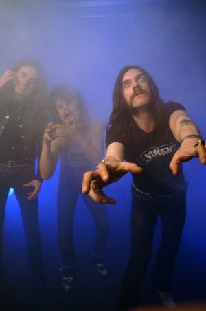 Lemmy with Eddie Clarke and Phil Taylor of Motorhead