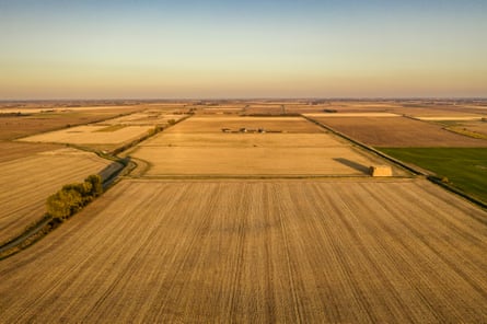 A ploughed area of cropland in Britain