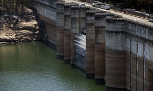 Sydney dam with low water level