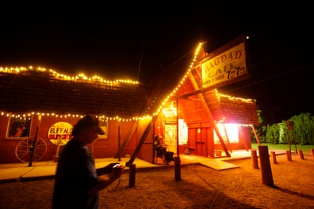 Cafe glows in light
