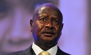 Yoweri Museveni at the London summit on family planning in 2012